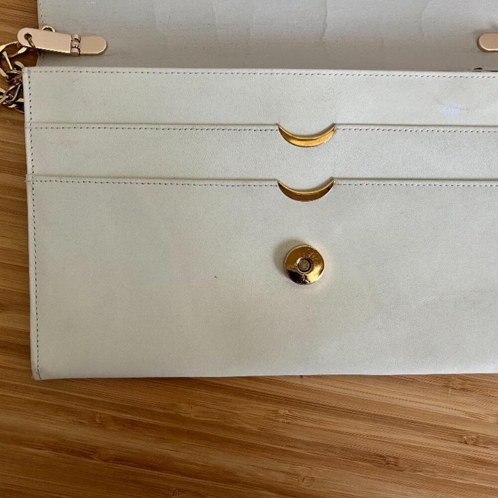 Vintage Givenchy Evening Bag Clutch Bag Gold Metal Chain - Picture 11 of 12